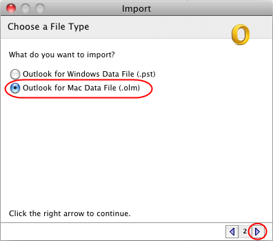 outlook for mac import archive file